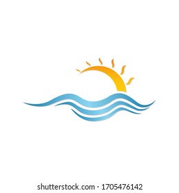 abstrakte Vektorillustration von Sonnenuntergang