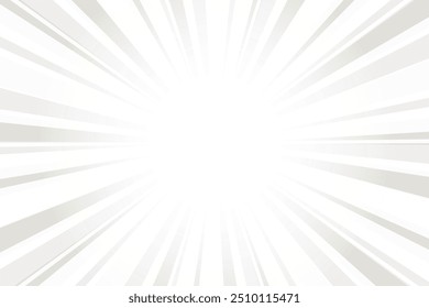 Abstract sunshine gray background. Platinum Gray sunburst glowing background for template, banner, poster business social media advertising. Exploding star burst texture radius cartoon pattern.