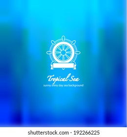 Abstract sunshine marine tropical blue water background