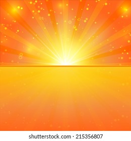 Abstract sunshine vector background with place for text