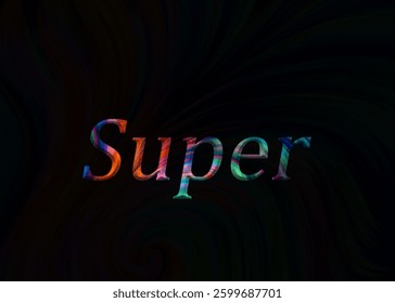 Abstract Super Test Effect Design Black Background
