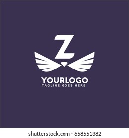  Abstract Super wing Logo Template Design Vector. Letter Z