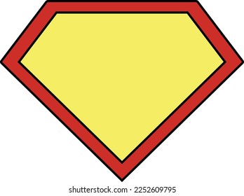 Abstract superhero shield in pop art style