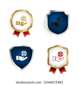 Abstract Support Badge and Label Collection, can be used for business designs, presentation designs or any suitable designs.