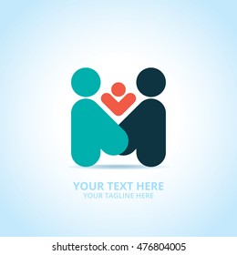 Abstract support logo, design concept, emblem, icon, flat logotype element for template.