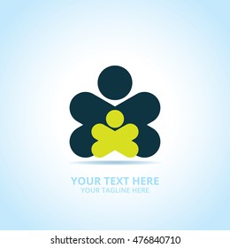Abstract support logo, design concept, emblem, icon, flat logotype element for template.