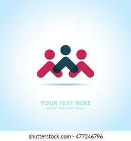 Abstract support logo, design concept, emblem, icon, flat logotype element for template.