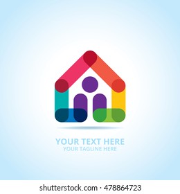 Abstract support logo, design concept, emblem, icon, flat logotype element for template.