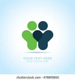 Abstract support logo, design concept, emblem, icon, flat logotype element for template.