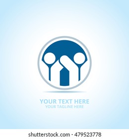 Abstract support logo, design concept, emblem, icon, flat logotype element for template.
