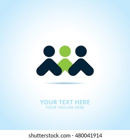 Abstract support logo, design concept, emblem, icon, flat logotype element for template.