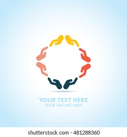 Abstract support logo, design concept, emblem, icon, flat logotype element for template.
