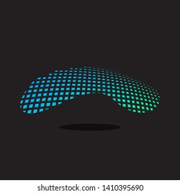 abstract surface logo design inspiration . surface logo template . curved surface vector template . modern logo design