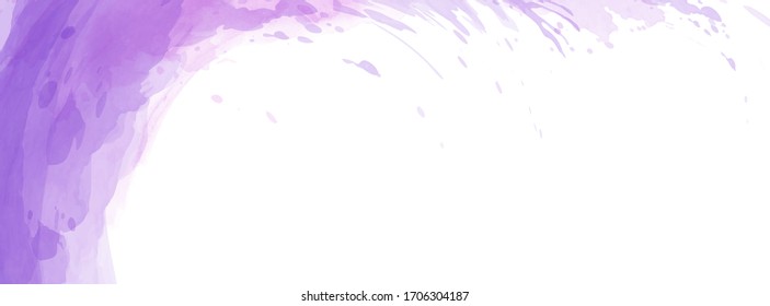 Abstract surface purple watercolor texture for background. Stain artistic vector used as being an element in the decorative design of header, brochure, poster, card, cover or banner.