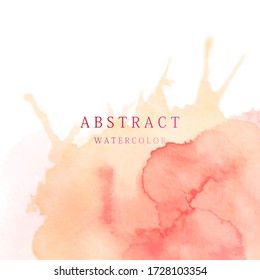 Abstract surface watercolor grunge background. Stain artistic vector used as being an element in the decorative design of header, brochure, poster, card, cover or banner.