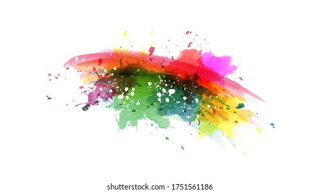 Abstract surface watercolor grunge background. Stain artistic vector used as being an element in the decorative design of header, brochure, poster, card, cover or banner.