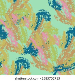 Abstract Surfaces. Colored brush strokes on a colored background. Seamless brush pattern on a colored background. Vector illustration