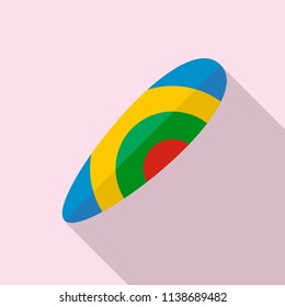 Abstract surfboard icon. Flat illustration of abstract surfboard vector icon for web design