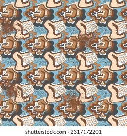 Abstract surreal colorful seamless pattern 