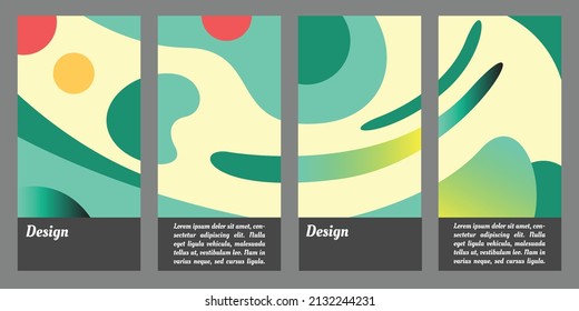 abstract surreal green background template vector for landing page, banner, fyer, brochure, poster, or card.