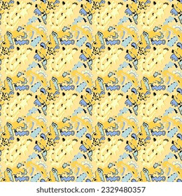 Abstract surreal seamless colorful pattern 