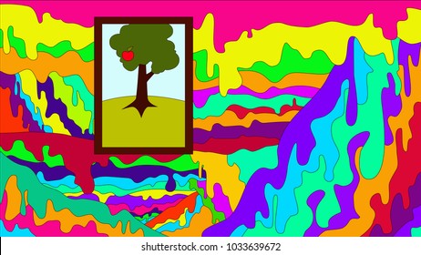 Abstract surrealistic vector picture