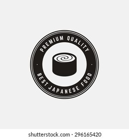 abstract sushi label on a white background