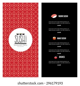 Abstract sushi menu background with some special objects