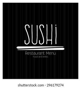 Abstract sushi menu background with some special objects