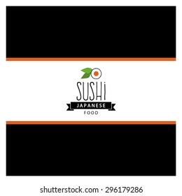 Abstract sushi menu background with some special objects