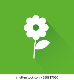 abstract sustainability icon on a green background