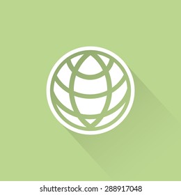 abstract sustainability icon on a green background