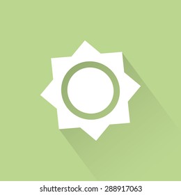 abstract sustainability icon on a green background