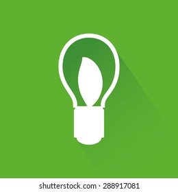 abstract sustainability icon on a green background