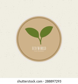 abstract sustainability label on a white background