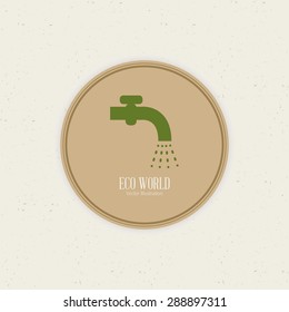 abstract sustainability label on a white background
