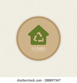 abstract sustainability label on a white background