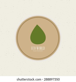 abstract sustainability label on a white background