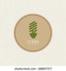 abstract sustainability label on a white background