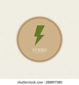 abstract sustainability label on a white background