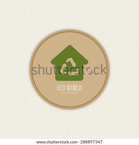abstract sustainability label on a white background