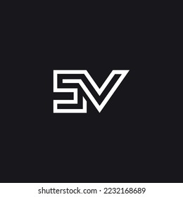 Abstrakter SV, VS, S, V Buchstaben Logo Erstmalige Monogramm-Vektorgrafik.