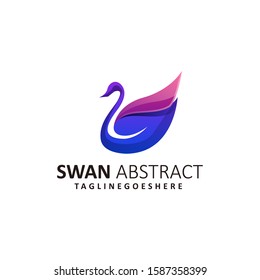 Abstract Swan Illustration Vector Template. Suitable for Creative Industry, Multimedia, entertainment, Educations, Shop, and any related business