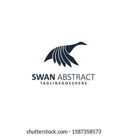 Abstract Swan Illustration Vector Template. Suitable for Creative Industry, Multimedia, entertainment, Educations, Shop, and any related business