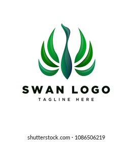 Abstract swan logo