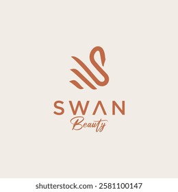 Abstract Swan Logo Design Shape Beauty