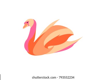 abstract swan logo design for your brand or just for icon