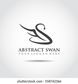 Abstract Swan Logo Template. Vector Illustrator eps. 10