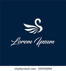 Abstract swan logo vector