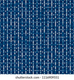 Abstract Sweater Knitted Pattern. Seamless Knit Texture with Shades of Blue Colors